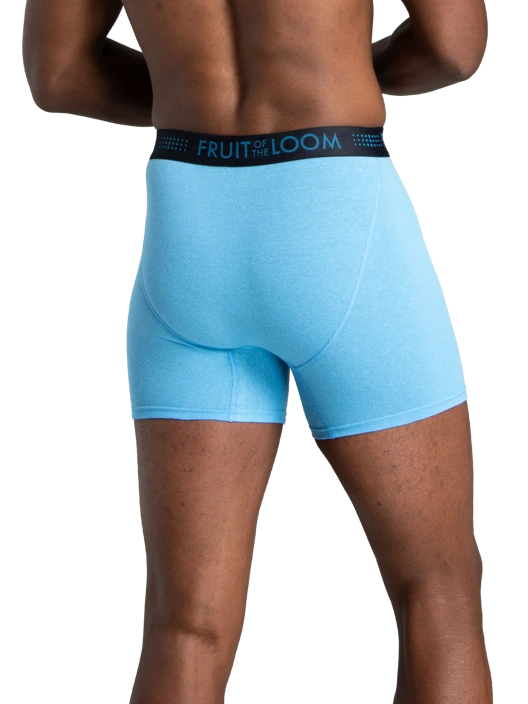 Fruit Of The Loom Men's Breathable Cotton Stretch Mesh Boxer Brief Assorted 3 Pack