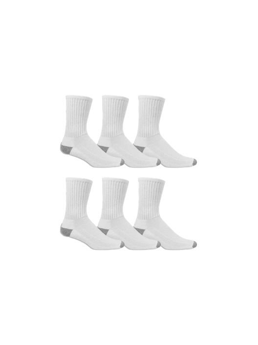 fruit of the loom Men's Breathable Crew Socks White 6 Pack fruit of the loom Men's Breathable Crew Socks White 6 Pack