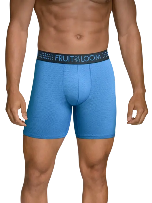 Fruit Of The Loom Men's Breathable Micro-Mesh Boxer Brief Assorted 3 Pack