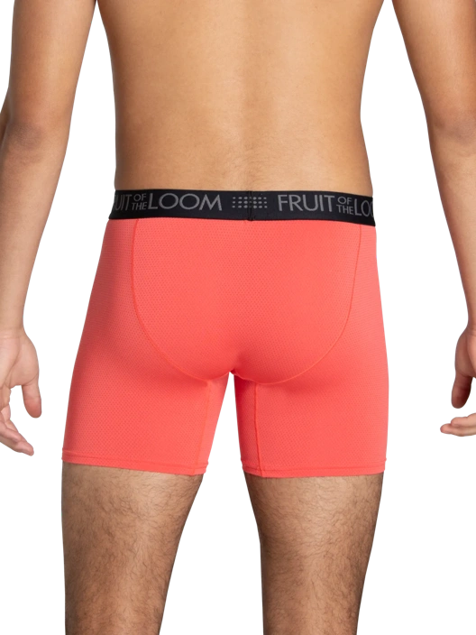 Fruit Of The Loom Men's Breathable Micro-Mesh Support Pouch Boxer Brief Assorted 3 Pack