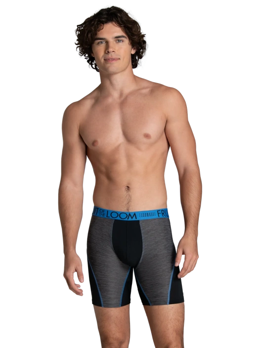 Fruit Of The Loom Men's Breathable Performance Micro Mesh Boxer Brief Assorted 3 Pack