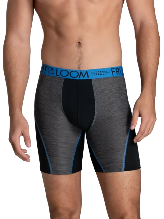 Fruit Of The Loom Men's Breathable Performance Micro Mesh Boxer Brief Assorted 3 Pack