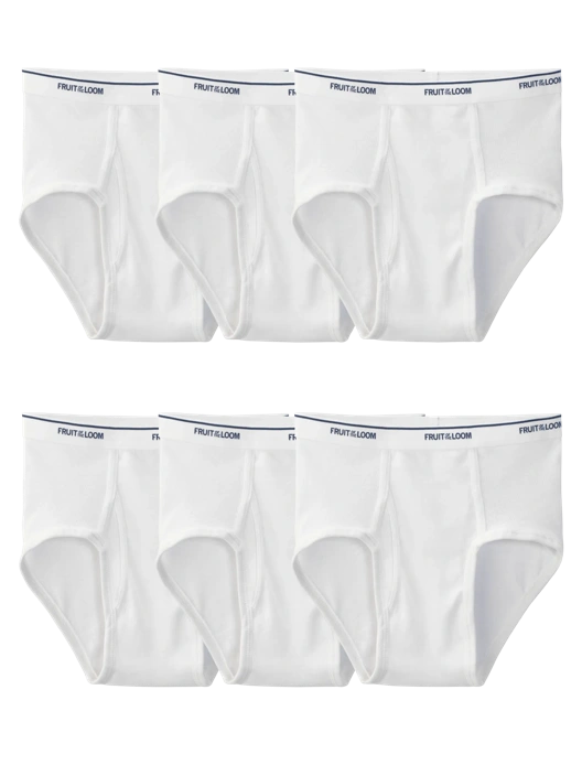 fruit of the loom Men's Classic Brief White Assorted 6 Pack fruit of the loom Men's Classic Brief White Assorted 6 Pack
