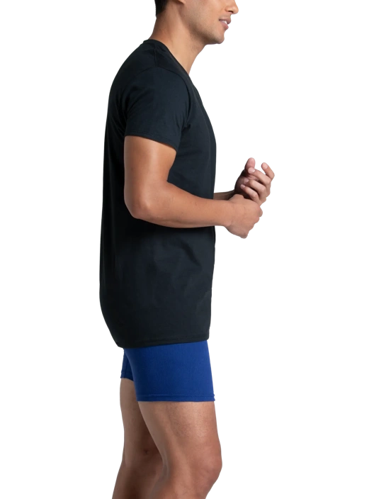 Fruit Of The Loom Men's Classic Crew T-Shirt Black 3 Pack