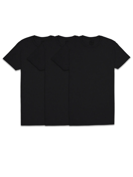 fruit of the loom Men's Classic Crew T-Shirt Black 3 Pack fruit of the loom Men's Classic Crew T-Shirt Black 3 Pack