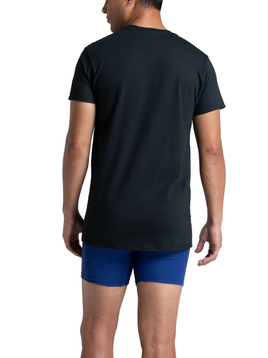 Fruit Of The Loom Men's Classic Crew T-Shirt Black And Gray 3 Pack