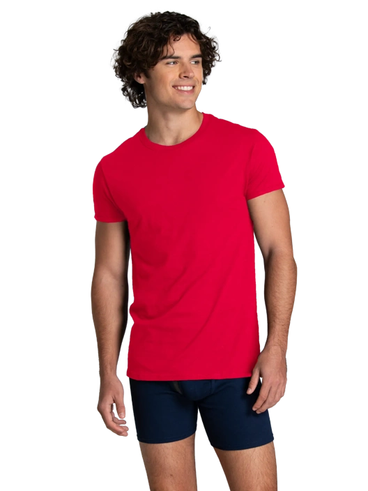 Fruit Of The Loom Men's Classic Crew T-Shirt Extended Sizes Assorted 3 Pack