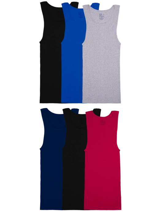 fruit of the loom Men's Classic Fit A-Shirt Assorted 6 Pack fruit of the loom Men's Classic Fit A-Shirt Assorted 6 Pack