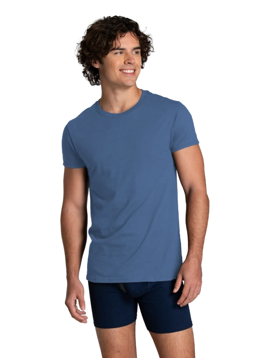 Fruit Of The Loom Men's Classic Fit Crew T-Shirt Extended Sizes Assorted 6 Pack