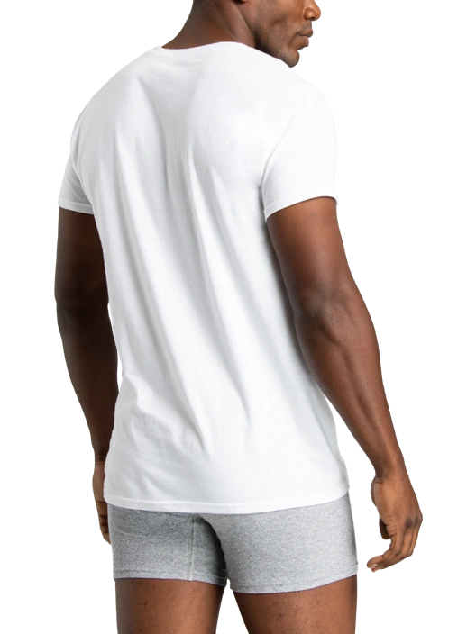 Fruit Of The Loom Men's Classic Fit Crew T-Shirt Extended Sizes White 6 Pack