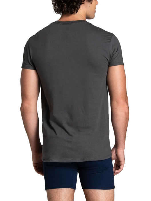 Fruit Of The Loom Men's Classic Fit Pocket T-Shirt Black And Gray 6 Pack