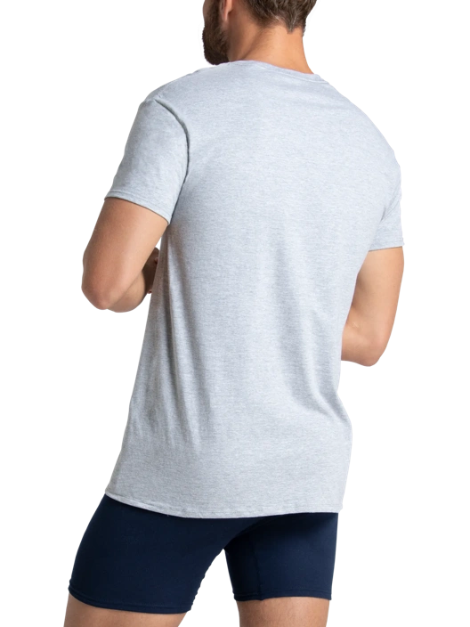 Fruit Of The Loom Men's Classic Fit Pocket T-Shirt Extended Sizes Black And Gray 3 Pack