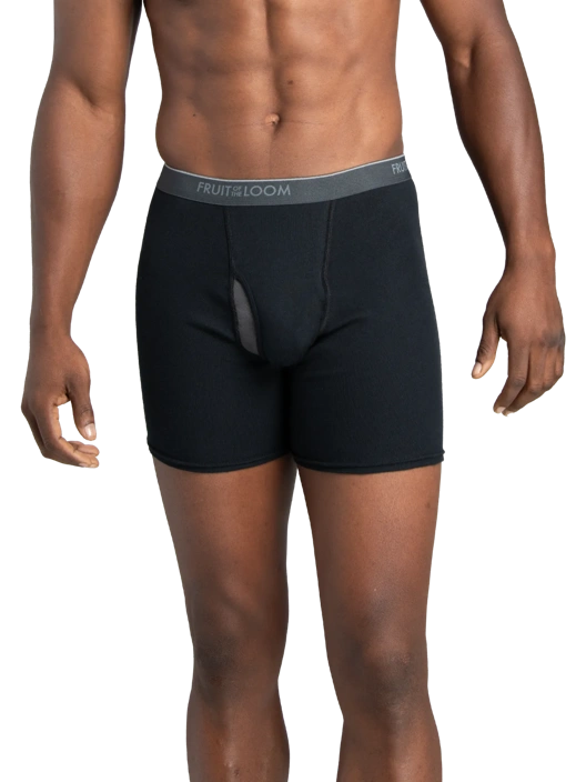 Fruit Of The Loom Men's CoolZone® Boxer Brief Black And Gray 6 Pack