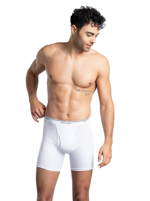 Fruit Of The Loom Men's CoolZone® Fly Boxer Briefs White 7 Pack