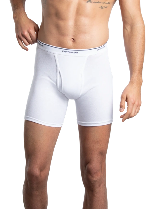 Fruit Of The Loom Men's CoolZone® Fly Boxer Briefs White 7 Pack