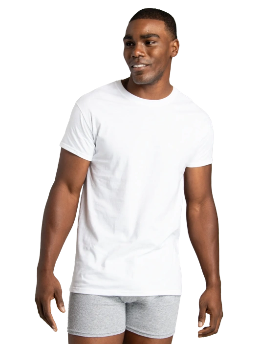 Fruit Of The Loom Men's Crew Undershirt White 10 Pack