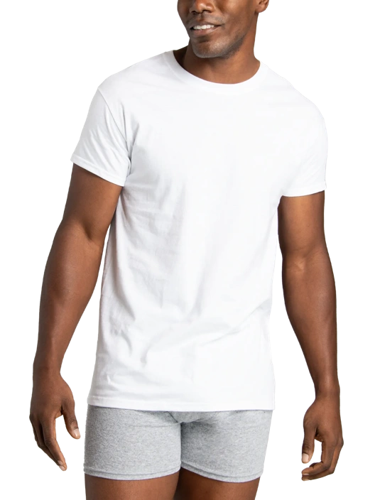 Fruit Of The Loom Men's Crew Undershirt White 10 Pack