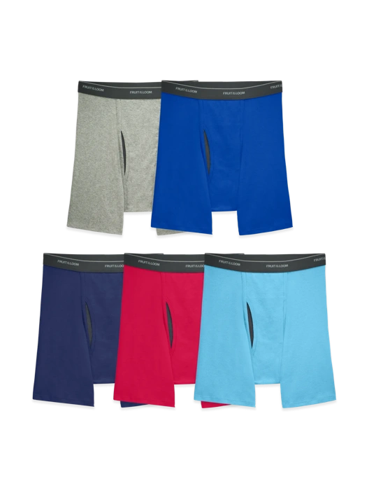 fruit of the loom Men's EverSoft® CoolZone® Assorted Boxer Briefs 5 Pack fruit of the loom Men's EverSoft® CoolZone® Assorted Boxer Briefs 5 Pack