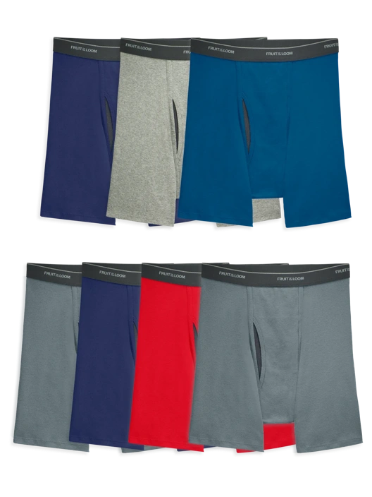 fruit of the loom Men's Eversoft® CoolZone® Fly Boxer Briefs Assorted 7 Pack