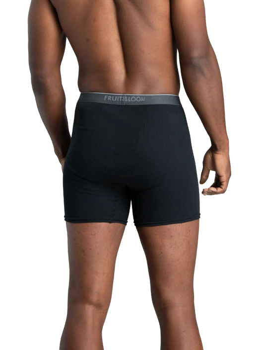 Fruit Of The Loom Men's Eversoft® CoolZone® Fly Boxer Briefs Black And Gray 10 Pack