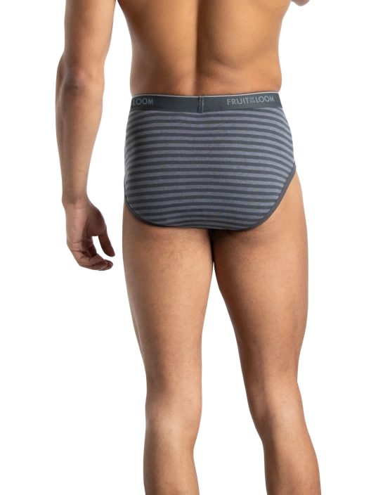 Fruit Of The Loom Men's Fashion Briefs Assorted Stripe And Solid 6 Pack