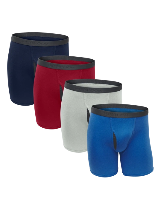 fruit of the loom Men's Premium CoolZone® Boxer Briefs Assorted 4 Pack