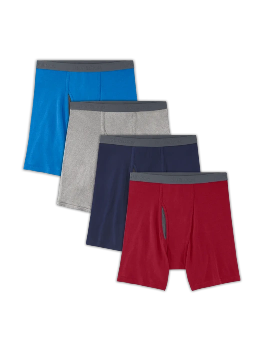 fruit of the loom Men's Signature CoolZone® Boxer Briefs Assorted 4 Pack