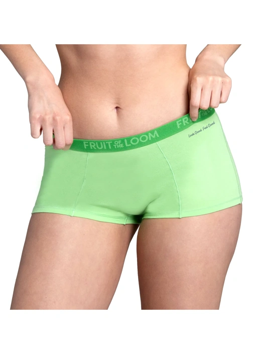 Fruit Of The Loom Signature Women's ENERGIZE Cotton Stretch Boyshort Assorted 6 Pack