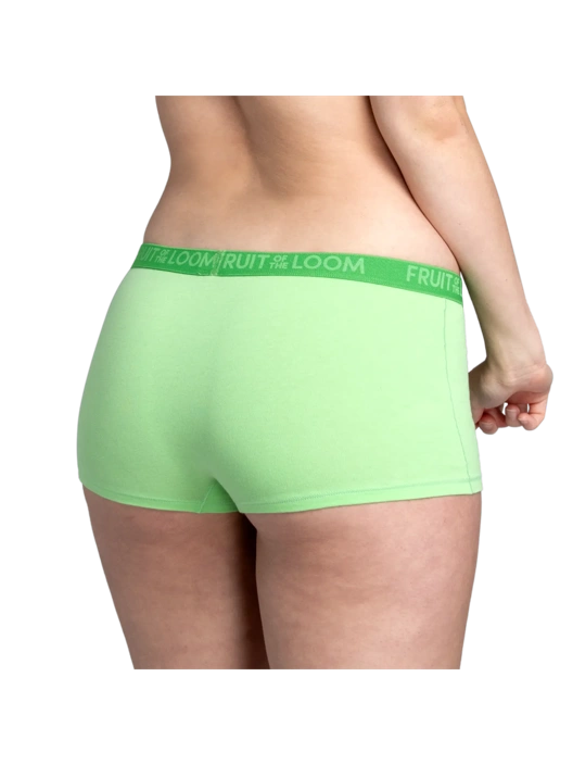 Fruit Of The Loom Signature Women's ENERGIZE Cotton Stretch Boyshort Assorted 6 Pack