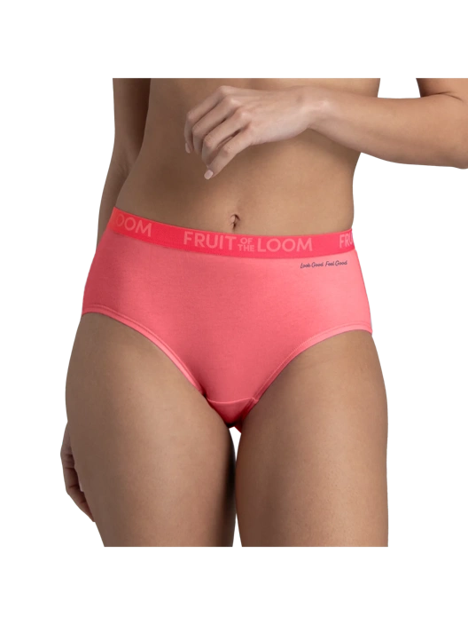 Fruit Of The Loom Signature Women's ENERGIZE Cotton Stretch Brief Assorted 6 Pack