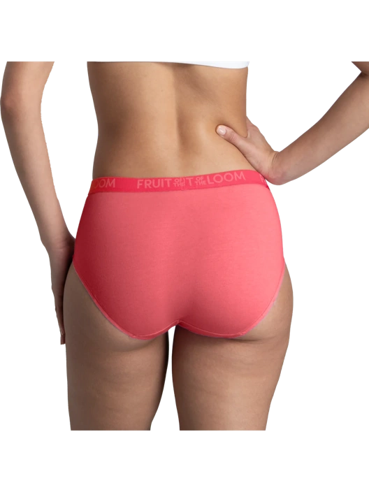 Fruit Of The Loom Signature Women's ENERGIZE Cotton Stretch Brief Assorted 6 Pack