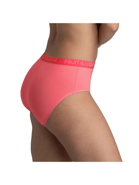 Fruit Of The Loom Signature Women's ENERGIZE Cotton Stretch Brief Assorted 6 Pack