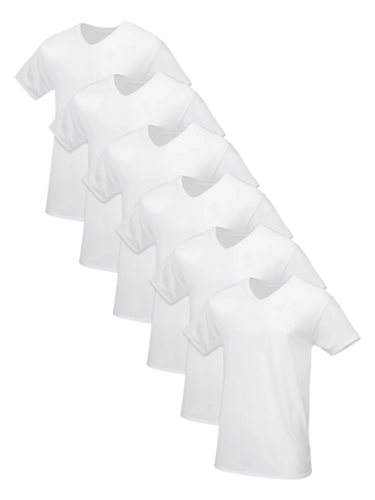 fruit of the loom Tall Men's Short Sleeve V-neck T-Shirt White 6 Pack fruit of the loom Tall Men's Short Sleeve V-neck T-Shirt White 6 Pack