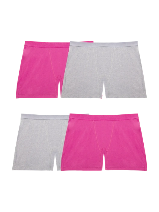 fruit of the loom Women's 360 Stretch Cottony Comfort Boxer Brief Underwear 4 Pack