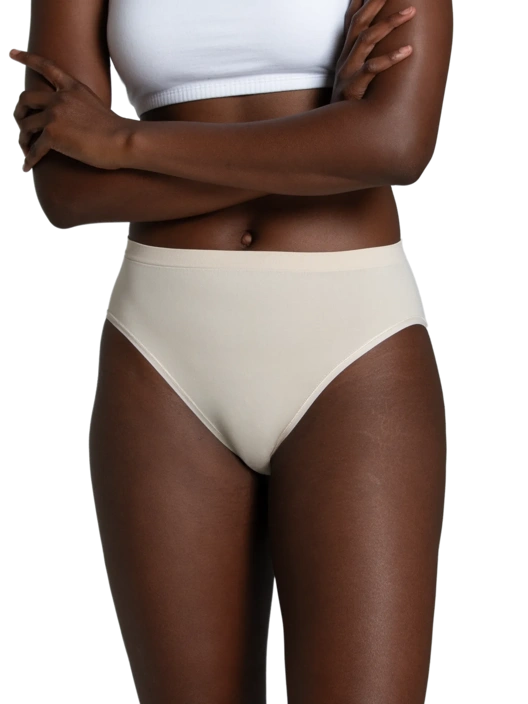Fruit Of The Loom Women's 360 Stretch Seamless Hi-Cut Panty Assorted 6 Pack