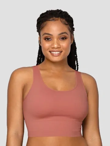 Fruit Of The Loom Women's 360 Stretch Seamless Longline Sports Bra Assorted 3 Pack