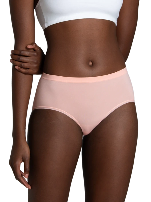 Fruit Of The Loom Women's 360 Stretch Seamless Low-Rise Brief Panty Assorted 6 Pack