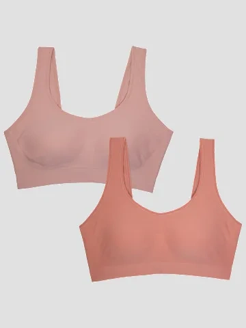 Fruit Of The Loom Women's Built Up Seamless Bra 2 Pack