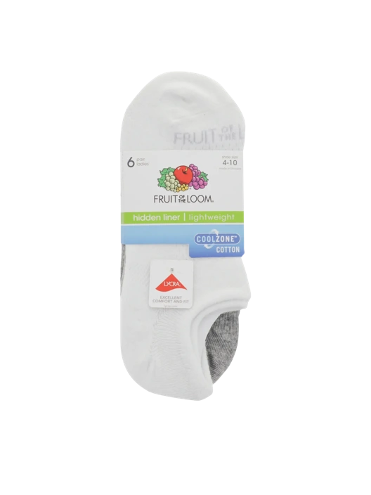 Fruit Of The Loom Women's CoolZone® Liner Sock 6 Pack