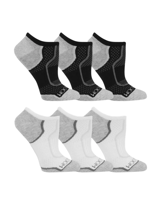 fruit of the loom Women's CoolZone® No Show Socks Assorted 6 Pack