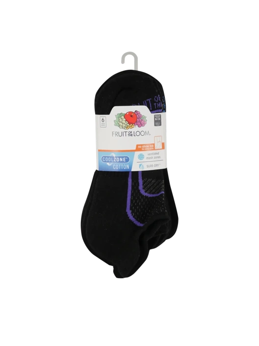 Fruit Of The Loom Women's CoolZone® No Show Tab Socks 10 Pack