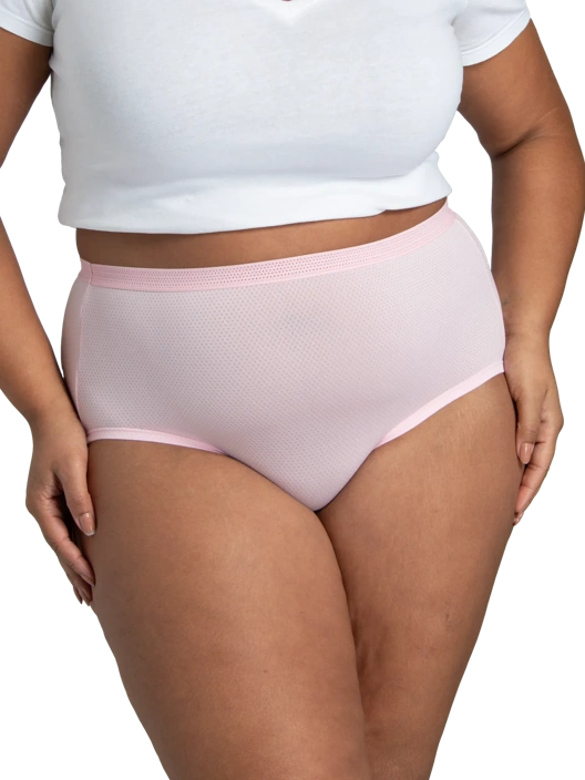 Fruit Of The Loom Women's Fit For Me Breathable Micro-Mesh Brief Panty Assorted 6 Pack