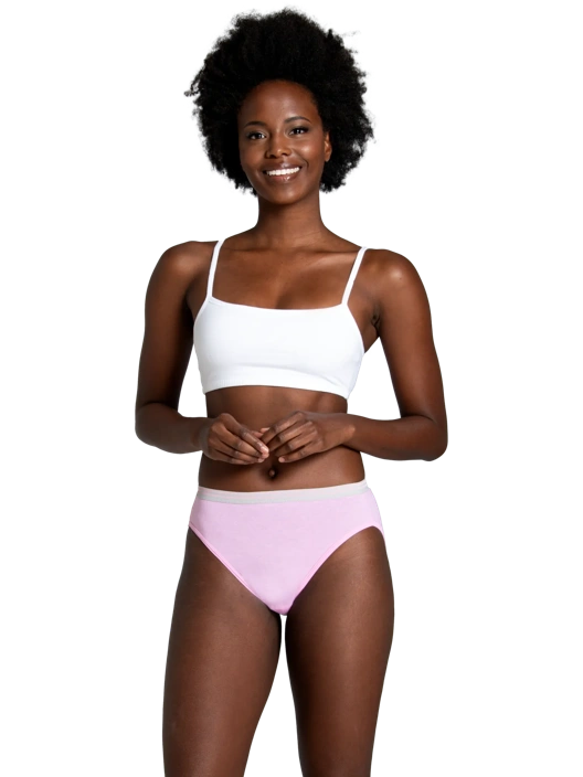 Fruit Of The Loom Women's Heather Hi-Cut Panty Assorted 10 Pack