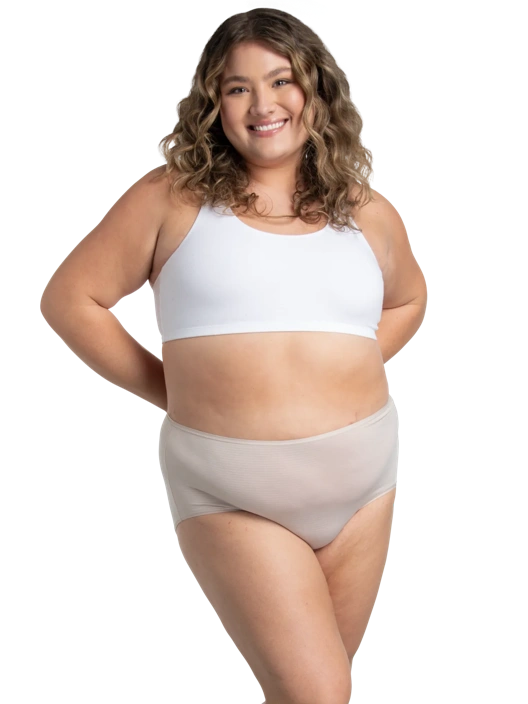 Fruit Of The Loom Women's Plus Fit For Me® Breathable Cooling Stripes Brief Panty Assorted 6 Pack