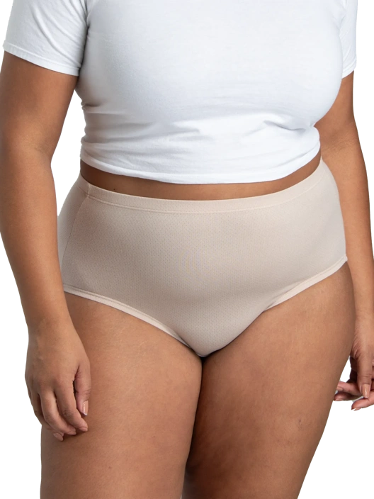 Fruit Of The Loom Women's Plus Fit For Me® Breathable Cotton Assorted Brief Panty Assorted 10 Pack