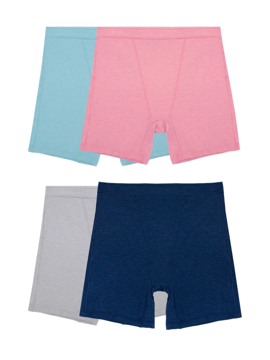 fruit of the loom Women's Relaxing Comfort Boxer Brief Assorted 4 Pack