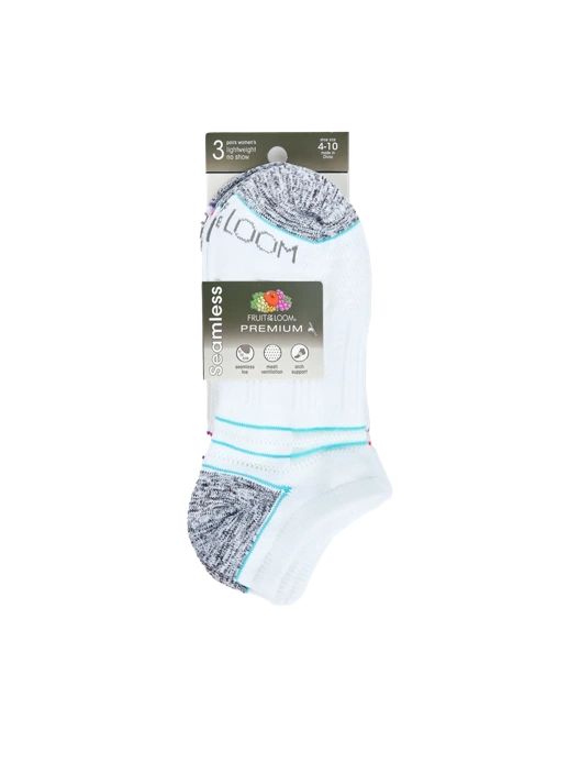 Fruit Of The Loom Women's Seamless No Show Sock 3 Pack
