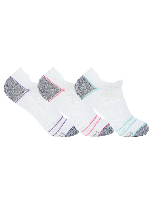 fruit of the loom Women's Seamless No Show Tab Sock 3 Pack