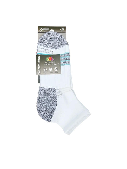 Fruit Of The Loom Women's Seamless Quarter Sock 3 Pack
