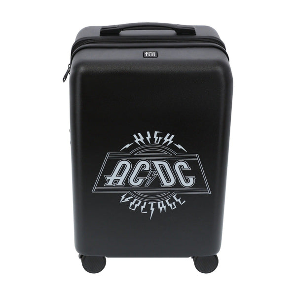 Ful AC/DC 22.5" Spinner Suitcase Black Carry-On Luggage